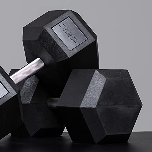REP Rubber Hex Dumbbell Set A: 5-50 lb Low Odor