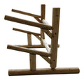Log Kayak Rack 2-Place 1-Sided Kayak/SUP Rack Natural