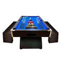 SIMBASHOPPING USA 8' Feet Billiard Pool Table Full Accessories Game Bellagio Blue 8FT with Benches Blue,Red