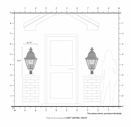 Livex Amwell 4-Light Outdoor Post Head Bronze