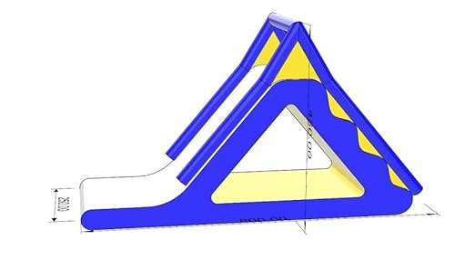 BOZHOUYUPIN Inflatable Floating Water Trampoline Park Triangle Water Slide