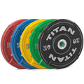 Titan Fitness EZ-Grip Urethane Olympic Weight Plates 340 LB Set