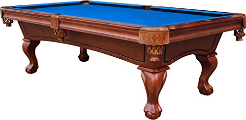 Playcraft Charles River 8' Chestnut Slate Pool Table with Leather Drop Pockets