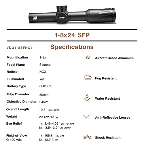 EOTECH Vudu 1-8x24mm Precision Rifle Scope Black