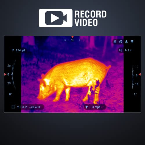 ATN ThOR 4 Thermal Rifle Scope 1.25-5x 384x288 with WiFi, Image Stabilization, Range Finder, Ballistic Calculator, Black