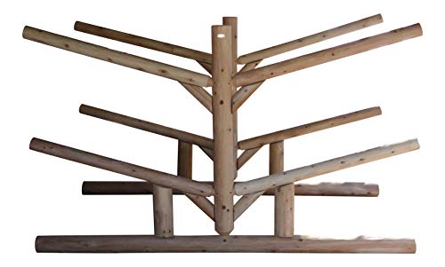 Log Kayak Rack 4 Canoe + 2 Kayak Holder Unfinished