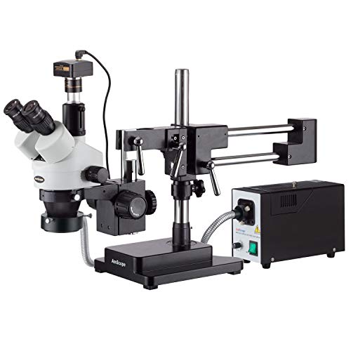 AmScope Digital Trinocular Stereo Zoom Microscope Black