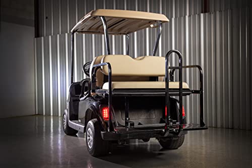 ProFX Golf Cart Rear Flip Seat Kit with Grab Bar for EZGO RXV Gas & Electric Golf Carts Stone