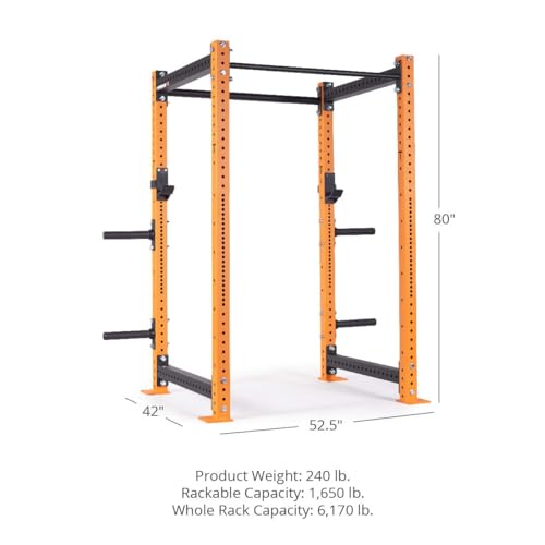 Titan Fitness X-3 Series 80" Orange Bolt-Down Power Rack