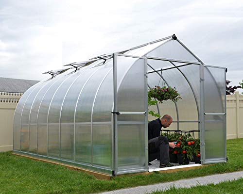 Palram Canopia Bella Greenhouse Kit 8x16 Silver