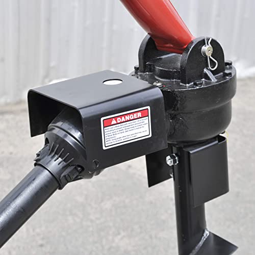 Tool Tuff Model 400 3-Point Tractor Post Hole Digger with 6" Auger Red