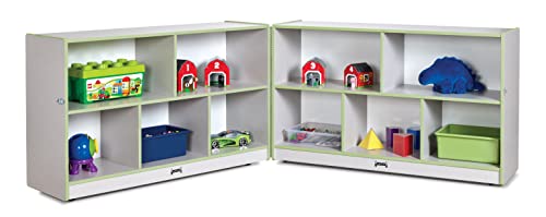 Jonti-Craft Rainbow Accents Low Mobile Fold-n-Lock Key Lime Green