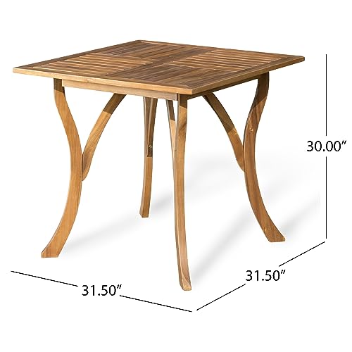 Christopher Knight Home Hermosa 5-Pc Acacia Wood Dining Set Teak Finish