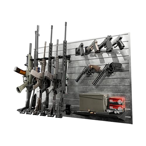 Hold Up Displays Gun Wall Mount Display Modular Tactical Storage System Light Silver