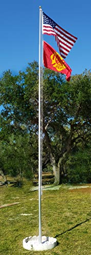Telepole Manufacturing Inc 25' Superior 1 Telescoping Flagpole Silver