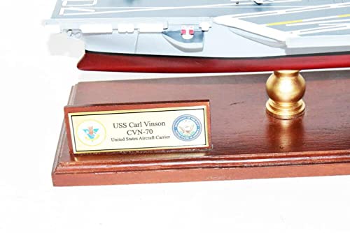 Squadron Nostalgia LLC USS Carl Vinson CVN-70 Aircraft Carrier 24 Inch Mahogany Scale Model Navy