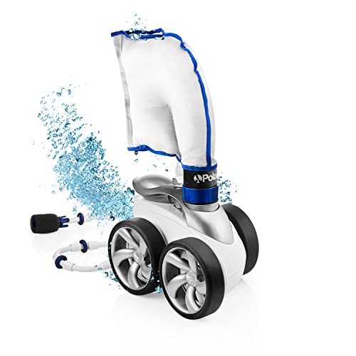Polaris P39 Pressure Side Pool Cleaner - All Wheel Drive - TailSweep PRO - Dual Chamber SuperBag - White