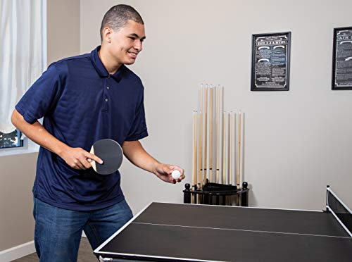 Hathaway Spartan 6-ft Pool Table with Table Tennis Top Black