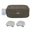 Bestway SaluSpa AirJet Inflatable Square Hot Tub with 2 Non-Slip Adjustable Seats Blue