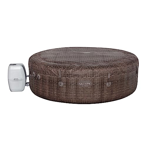 Bestway SaluSpa Sun Shade Canopy & St. Mortiz Inflatable Hot Tub Brown
