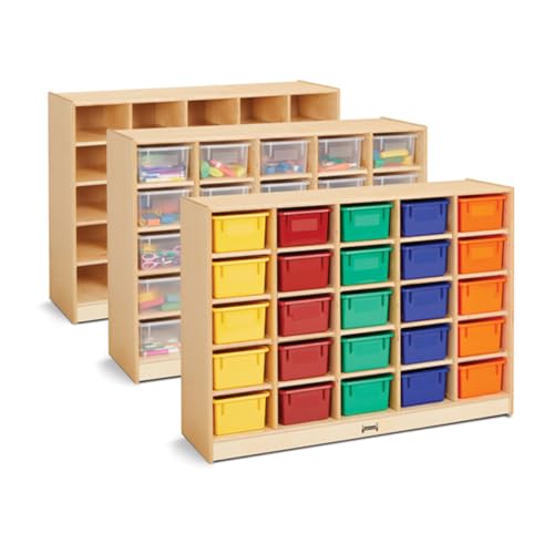Jonti-Craft 25 Cubbie-Tray Mobile Storage Yellow