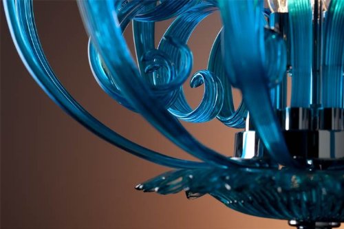 Cyan Design Aqua Florence Chandelier Cyan Glass