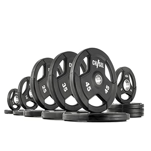 XMark Olympic Barbell and 255 lb Weights Set