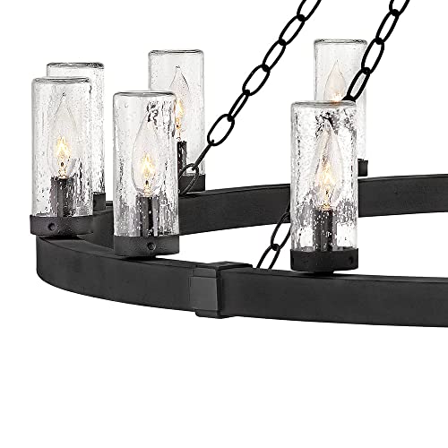 Hinkley Sawyer Extra Large Single Tier Pendant Light Black