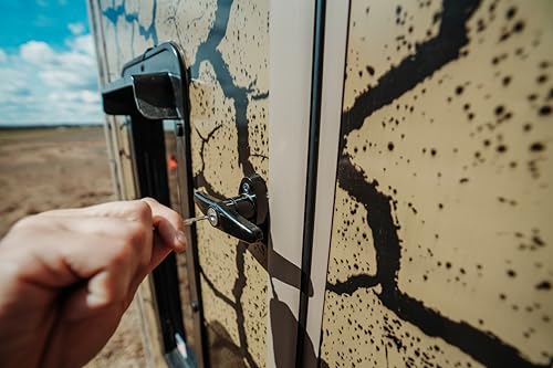 MUDDY Gunner Box Blind with Deluxe 5' Tower, Steel Wall Construction, Cracked Mud Camo Multi