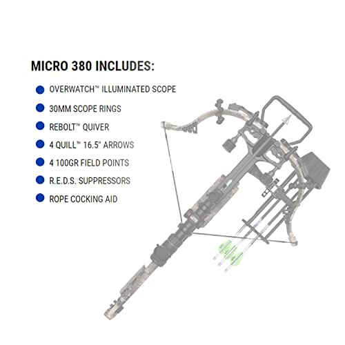 Excalibur Micro 380 Lightweight Compact Ambidextrous Crossbow Realtree Excape w/Overwatch Scope