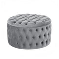 CYYTLFSD Round Storage Ottoman Grey