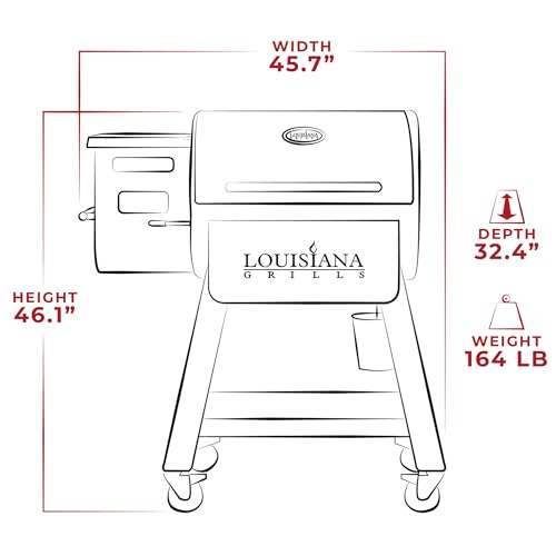 Louisiana Grills 800 Black Label Series Portable Pellet Grill Black