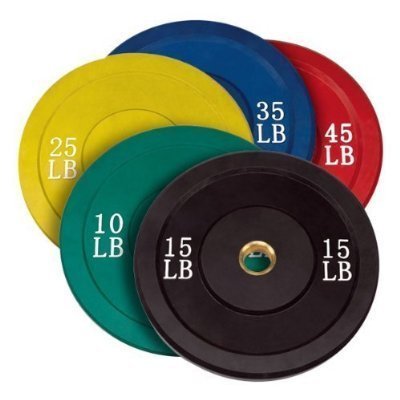 Ader Sporting Goods Olympic Color Bumper Plates 230 Lb Set
