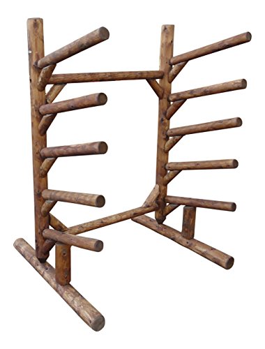 Log Kayak Rack 5 Place 1 Sided SUP Log Rack Canyon Brown