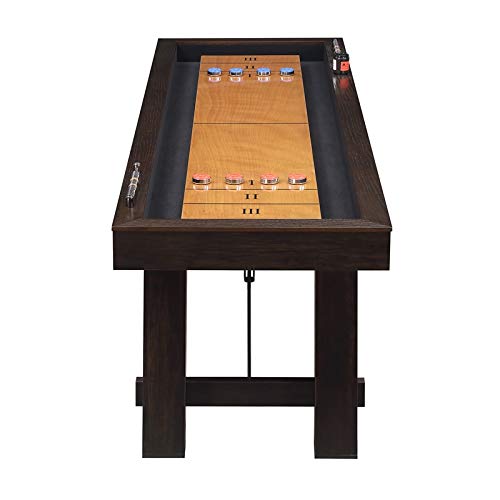 BOWERY HILL Shuffleboard Table Brown Blue Red