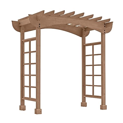 Yardistry Backyard Arbor Large Mocha Brown