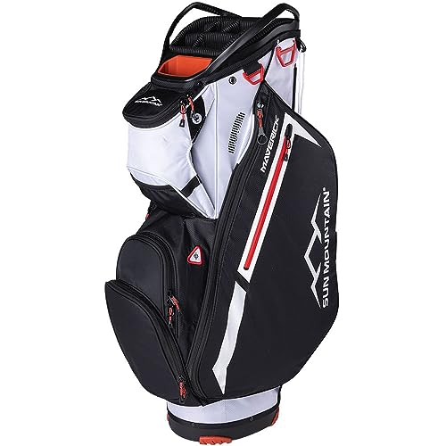 Sun Mountain 2024 Maverick Golf Cart Bag White/Black/Red