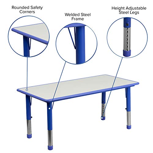 Flash Furniture Adjustable Blue Activity Tables Set of 3
