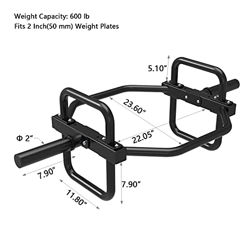 VEITEOX FTY Hex Barbell Trap Bar 2 Inch Plates Double Sided Hex Trap Bar