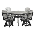 American Furniture Classics Square Dining Set Light Grey and Black