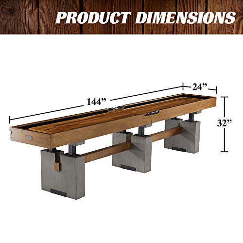 Barrington Billiards Urban Clyborne Shuffleboard Table Brown/Gray