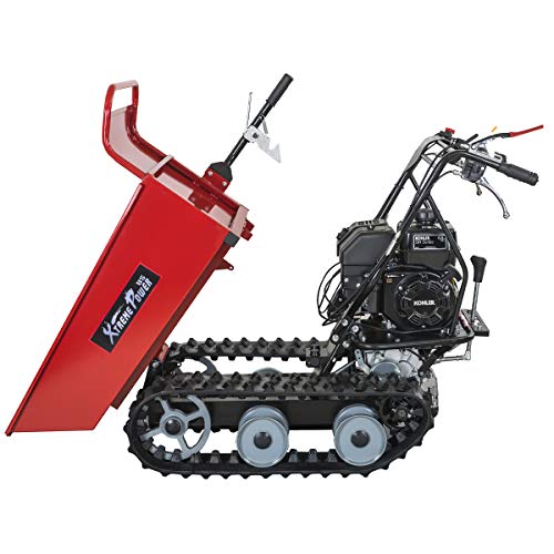 XtremepowerUS All-Terrain Track Barrow Gas Powered 6.5hp Utility Cart Red