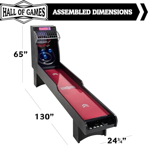 Hall of Games 130 Inch Premium Roll and Score Game Burgundy/Black