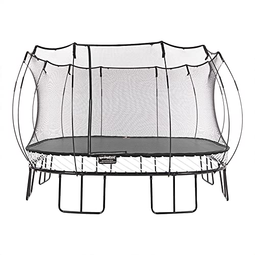 Springfree Large Square Trampoline 13x13 ft Springless Black Blue