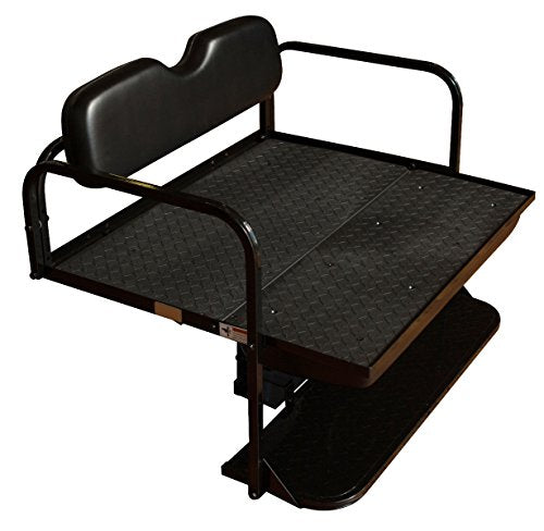 Performance Plus Carts Yamaha Drive2 Golf Cart Flip Folding Rear Back Seat Kit Black
