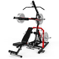 Liksodo Leverage Gym 2500LB Adjustable Full Body Workout Machine Red with Bench