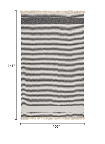 Jaipur Living Indoor Outdoor 9x12 Large Area Rug Striped Dark Gray
