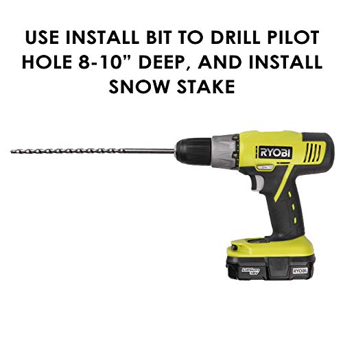 Polar Snow Products 2000 Pack 48 Inch Driveway Markers with 12" Install Drill Bit Orange