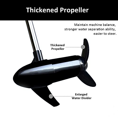 YUEWO 12V Electric Trolling Motor 68lb Thrust for Saltwater Kayaks