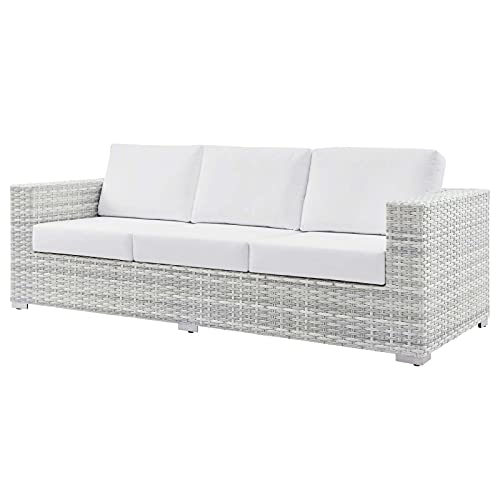 America Luxury - Outdoor Lounge Sectional Sofa Chair Set Rattan Wicker Grey White